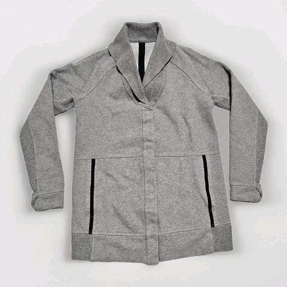Lululemon Sweater Cardigan Womens M 36 Yin To My Yang Button Parka Shawl Collar - Picture 1 of 13